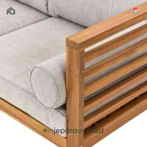 Modern Solid Teak Wood Garden <b>Sofa</b> <b>Outdoor</b> Patio <b>Sofa</b> Luxury Hotel Resort Villa Furniture Custom Size OEM ODM - Product Image 5