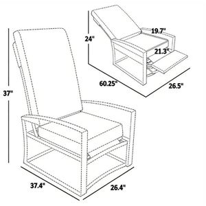 Sedia da Esterno per Soggiorno, Sedia a Sdraio da Giardino, Arredamento da Patio Resistente alle Intemperie per Interni ed Esterni - Product Image 6