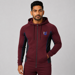 100% Cotton Men's Zipper <b>Hoodies</b> with Custom Logo Personalized Winter Fleece Hooded Collar Solid Pattern <b>Thermal</b> Quick Dry - Product Image 1