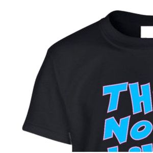 T-shirt noir à manches courtes et col rond avec imprimé graphique bleu, vêtement décontracté pour tous les jours, streetwear confortable, vêtement unisexe - Product Image 4