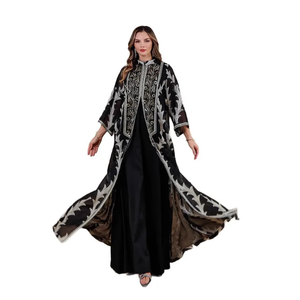 <b>Eid</b> Women Modest Simple Evening Abaya <b>Dresses</b> Floor-Length 100% Cotton Eco-Friendly Ramadan Party - Product Image 1