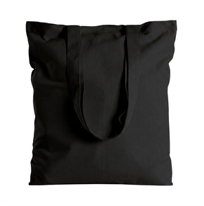 Sac fourre-tout en toile de couleur noire personnalisé avec votre logo - Product Image 1