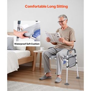 "4-in-1 Hospital Bedside Commode <b>Chair</b> 500 Lbs Capacity <b>Padded</b> Seat & Armrest Detachable" - Product Image 5