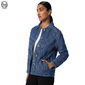 Hooded Denim <b>Jacket</b> Women Detachable Sweatshirt Style Jean Outerwear Hybrid - Product Image 4