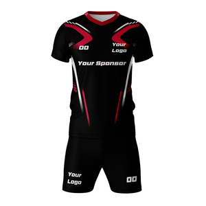 Nouvel ensemble maillot de football pour homme 2026 – Col en V, manches courtes, polyester, sublimation, personnalisable avec nom d'équipe – Idéal pour clubs et matchs - Product Image 1