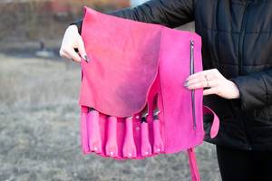 Sac de rangement pour couteaux en cuir véritable personnalisé, fait main, avec bandoulière réglable, étui pour couteaux de chef LKR-0288 - Product Image 4