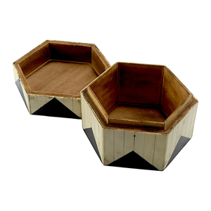 Boîte à bijoux en bois incrustée de os, artisanale, décorative, pour coiffeuse et décoration intérieure - Product Image 2