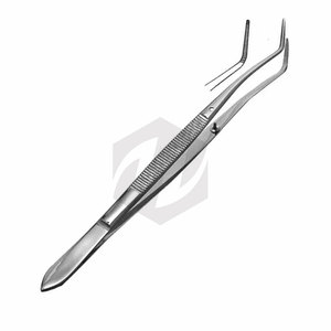 Pinzas Meriam de la Mejor Calidad, 16 cm, Punta Angulada Serrada, Pinzas Quirúrgicas Dentales para Algodón, Instrumento de Precisión de Acero Inoxidable - Product Image 1