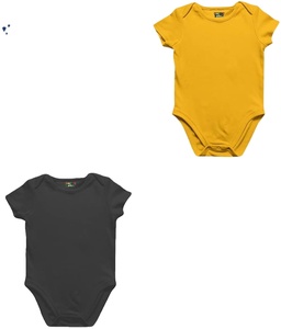 Mameluco Unisex de tela de punto ultra suave 100% personalizado del fabricante, traje de cuerpo con botón a presión para bebés/niños pequeños, informal de verano - Product Image 3