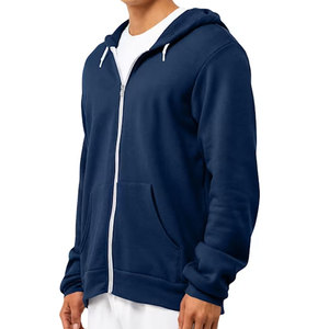 Sweat à capuche zippé intégral de haute qualité, modèle <span class=keywords><strong>vierge</strong></span> en mélange de coton pour homme, idéal pour personnalisation de logo et motifs - Product Image 2