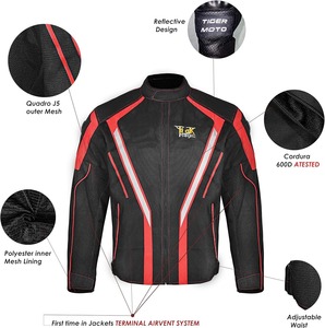 เสื้อแจ็คเก็ตมอเตอร์ไซค์ผ้าคอร์ดูรอยสีพื้นสำหรับผู้ชาย - Product Image 5