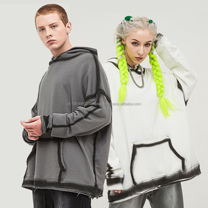 Sweat-shirt à capuche imprimé avec logo personnalisé, tendance, encre graffiti, vente chaude 2021, sweat-shirt à capuche imprimé, 100% coton, col rond, pull uni, sweat-shirt à capuche vierge - Product Image 5