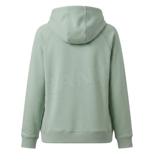 Sudadera con Capucha Verde Claro para Mujer, Color Sólido, Manga Larga, Tejida, Corte Regular, Estilo Casual, Ropa de Otoño - Product Image 2