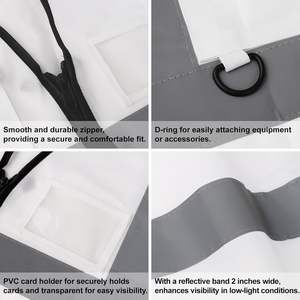 Chaleco DE SEGURIDAD blanco 2025 2XL Chaleco de comando de incidentes de PVC transpirable con 5 bolsillos y tiras reflectantes de alta visibilidad de 2" - Product Image 5