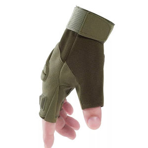 Gants tactiques demi-doigts anti-coupure, protection articulaire, sécurité, pour les fans de plein air, les forces spéciales, entraînement, en cuir, du Pakistan - Product Image 5