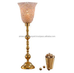 Hot & Attractive Gold Plated Wedding Table Top T Light <b>Candle</b> <b>Holder</b> Tall Floor Standing Decorative Handmade <b>Candle</b> Stand <b>Holder</b> - Product Image 6
