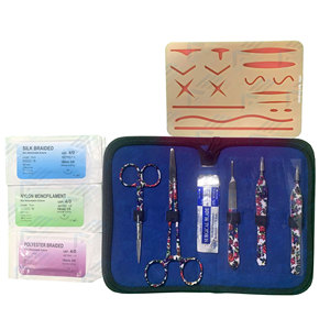 Kit de Práctica de Sutura de Alta Simulación para Entrenamiento Médico, Instrumento de Práctica de Sutura, Almohadilla Grande de Silicona para Suturas con Silicona Precortada - Product Image 1