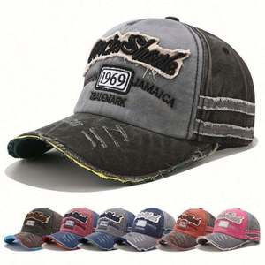Wholesale Embroidered <b>Baseball</b> <b>Caps</b> 6 Panels Unstructured Low Profile Distressed <b>Cap</b> - Product Image 4