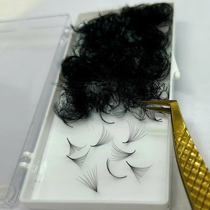Extensions de cils synthétiques préfabriquées en éventail, courbure 10D CC/DD/M/L, fines, 0.03 0.05 0.07, longues et naturelles, pour commande en gros - Product Image 6