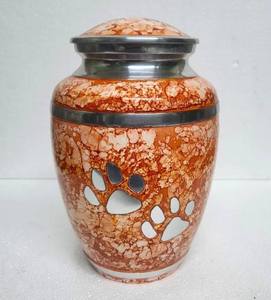Premium Aluminum Teardrop European Style Pet Cremation <b>Urn</b> for Dog <b>Cat</b> Ashes | Floral Paw Print Memorial <b>Urn</b> | Pet Funeral <b>Urn</b> - Product Image 5
