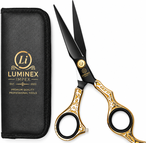 NYBL-55 5.5inch Straight <b>Left</b>-<b>handed</b> <b>Scissors</b> JAPAN 440C Sharp 58-59HRC Hardness Stainless Steel Handle Barber Shears Hair 28 - Product Image 1