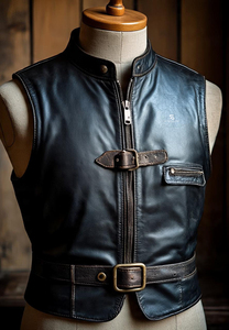 Chaleco de Cuero para Motocicleta para Hombre, Personalizado OEM ODM, Venta al por Mayor, Chaqueta sin Mangas para Motociclista, Ropa Exterior Casual Vintage 2026 - Product Image 3