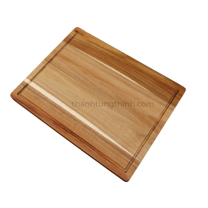 Wood Rectangle Chopping <b>Board</b> Anti-Slip Cutting Block Kitchen <b>Tool</b> Non-Toxic Dishwasher Safe 1.5cm Thick Made in Vietnam - Product Image 5