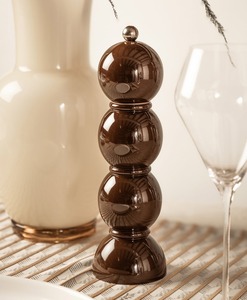 Molinillo de Sal y Pimienta Lacado de 9 Pulgadas, Acabado Marrón Brillante, Molinillo Manual, Utensilio de Cocina Sostenible para Compradores al por Mayor, OEM - Product Image 2