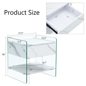 <b>Bedside</b> Table with Drawers Nightstands Product - Product Image 5