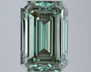 Diamant de laboratoire taille émeraude 4,00 ct, vert vif fantaisie, VS1, certifié IGI, diamant CVD en vrac pour la fabrication de bijoux - Product Image 1
