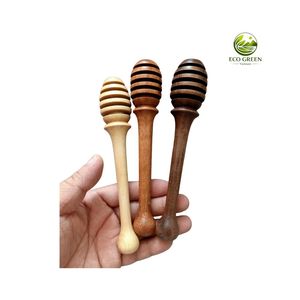 Handmade Wooden Honey Dipper Stick <b>Spoon</b> Stirrer Eco Friendly Kitchen Utensil Smooth Food Safe Finish Retro Rustic Design Oven - Product Image 4