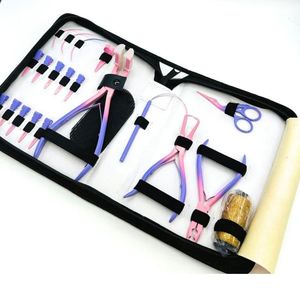 Kit de Herramientas para Extensiones de Cabello: Alicates de Microlink de 2 Agujeros, 10 Pinzas para Cabello, Herramienta para Separar el Cabello, Mini Tijeras, Agujas Tipo C, Gancho para Tirar - Product Image 3