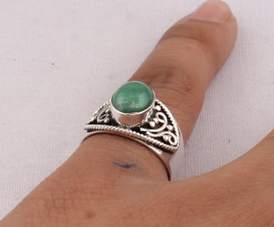 Wholesale Vintage Green Jade <b>Ring</b> 925 Sterling <b>Silver</b> Oval Jade Cabochon <b>Ring</b> B2B Jewelry Supplier Handmade Green Stone <b>Ring</b> <b>Man</b> - Product Image 4