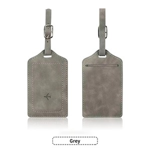 Authentic Leather Travel Bag <b>Tags</b> Waterproof Finish Top-Grain Leather <b>ID</b> Labels for Frequent Flyers LTG-0346 - Product Image 1