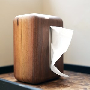 Premium Wooden Tissue Holder Box Handcrafted Natural Finish Elegant Classic Home Decor Durable Eco-Friendly Organizer Adhesive - Product Image 1
