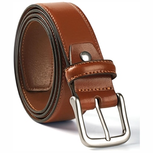 Nuevo cinturón de cuero para hombre, estilo casual personalizable, 100% cuero genuino con hebilla - Product Image 4