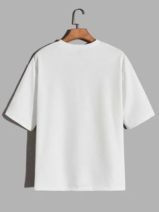Wholesale 180gsm Spandex/Cotton Plus Size Breathable t Shirt Unisex Heavy Weight <b>White</b> <b>Tee</b> Summer Loose Fit Made Bangladesh - Product Image 2