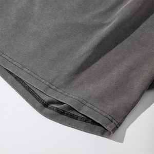 Men's Eco-Friendly Breathable Solid Gray Quick Dry Canvas Drawstring Shorts with Pockets Casual Mid Waist Polyester Short Length - Product Image 6