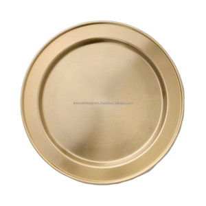 Engagement Anniversary Birthday Parties Dinnerware Charger <b>Plate</b> Round Shape Minimalist Texture Designing <b>Large</b> Display <b>Plate</b> - Product Image 6