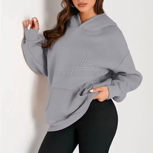 Hoodies surdimensionnés pour femmes, coupe-vent, fabriqués en usine, respirants, en coton de qualité supérieure, en vente en ligne. - Product Image 5