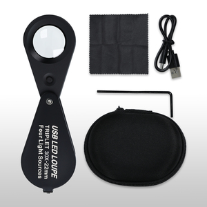 30X Jewelers Loupe with UV & LED <b>Lights</b> with Four <b>Light</b> Modes,22mm Portable Pocket Foldable Loupe Jewelry Magnifier for Jewelry - Product Image 2
