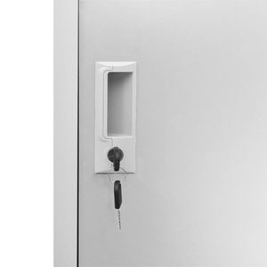 Armoire de rangement moyenne en acier gris clair avec casiers sécurisés - Product Image 6