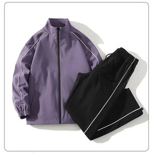 Conjunto Deportivo Personalizado Otoño-Invierno 2026, Chándal de Moda para Hombre con Chaqueta con Cremallera y Franjas Laterales - Product Image 3
