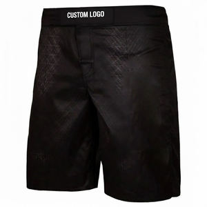Shorts de combat MMA et de boxe personnalisés en tissu extensible 4 directions avec ceinture antidérapante, imprimés, 100 % polyester respirant, vente en gros - Product Image 1