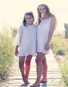 Robe assortie en coton pour mère et fille, décor dos nu, avec glands, à rayures, tenue parfaite pour vêtements de sortie, attrape les yeux, nouvelle collection - Product Image 1