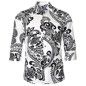 Chemise à manches courtes pour homme personnalisée avec poche, impression numérique, tissu en polyester tissé respirant, décontractée - Product Image 2