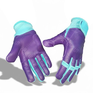 Personnalisé Violet Menthe En Cuir Véritable Manchette Courte Baseball Softball Frappeur Gants Nouvelle Conception De Haute Qualité Droitier Tout - Product Image 1