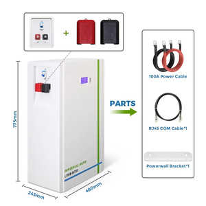 HR for Home Energy Storage System 5kWh 10kWh <b>48V</b> Lithium Ion <b>Battery</b> 100Ah 51.2V 5KW 10KW White 50kg - Product Image 1