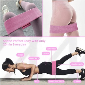 Ensemble de bandes de butin en tissu Latex hautement élastique bandes d'exercice de Yoga antidérapantes pour les jambes bandes de résistance aux hanches en tissu de résistance aux hanches - Product Image 4