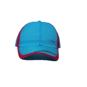 Light Blue Sport Cap With Orange Trim Breathable Polyester Unisex Adjustable Summer Hat For Outdoor Activities - Product Image 4